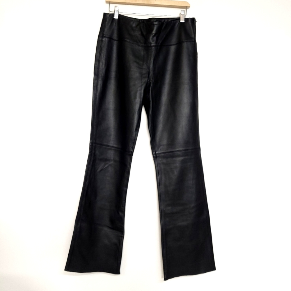 Express Black Flare Leather